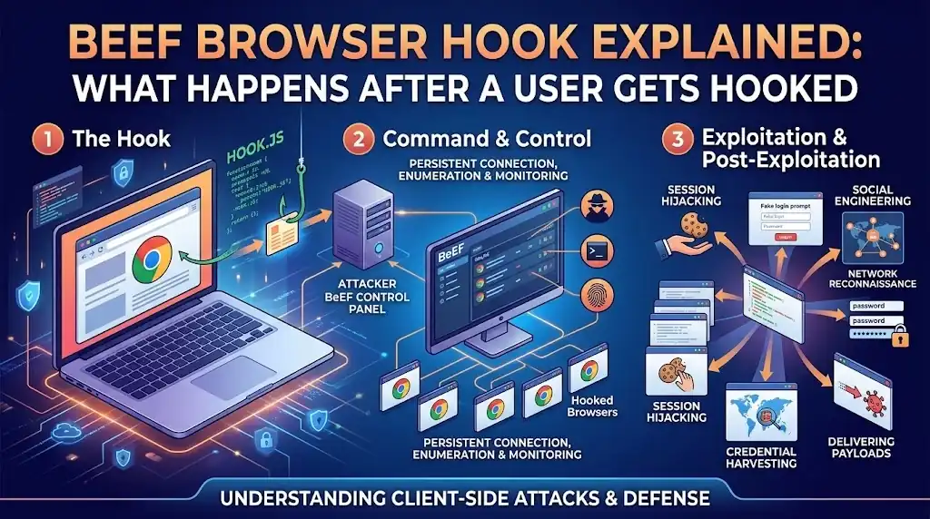 BeEF Browser Hook Explained: What Happens After a User Gets Hooked